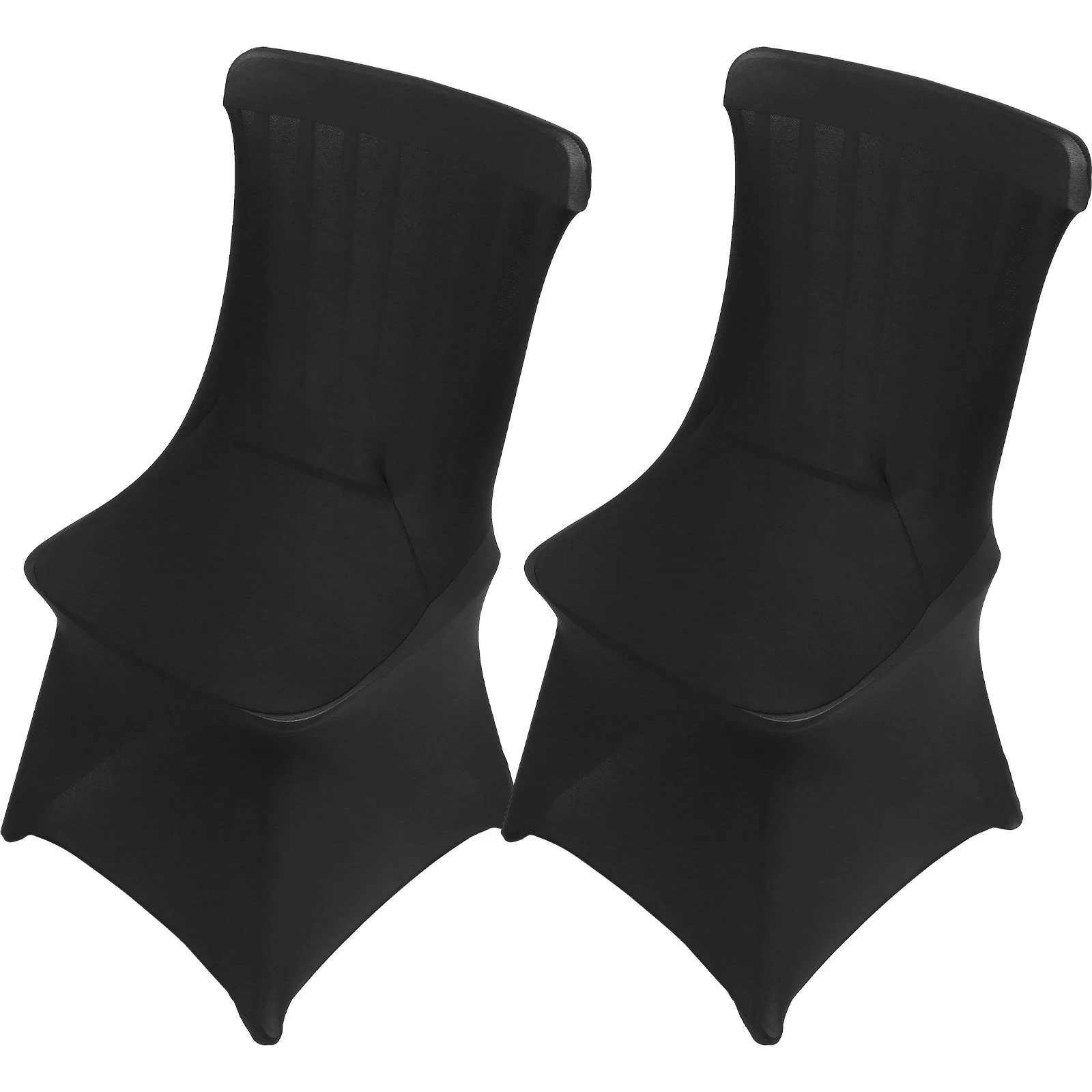 

2pcs Elastic ex Chair Cover Black 43x43 Stretchy Covers for Banquet Wedding Party Celebration Polyester Dining Chairs