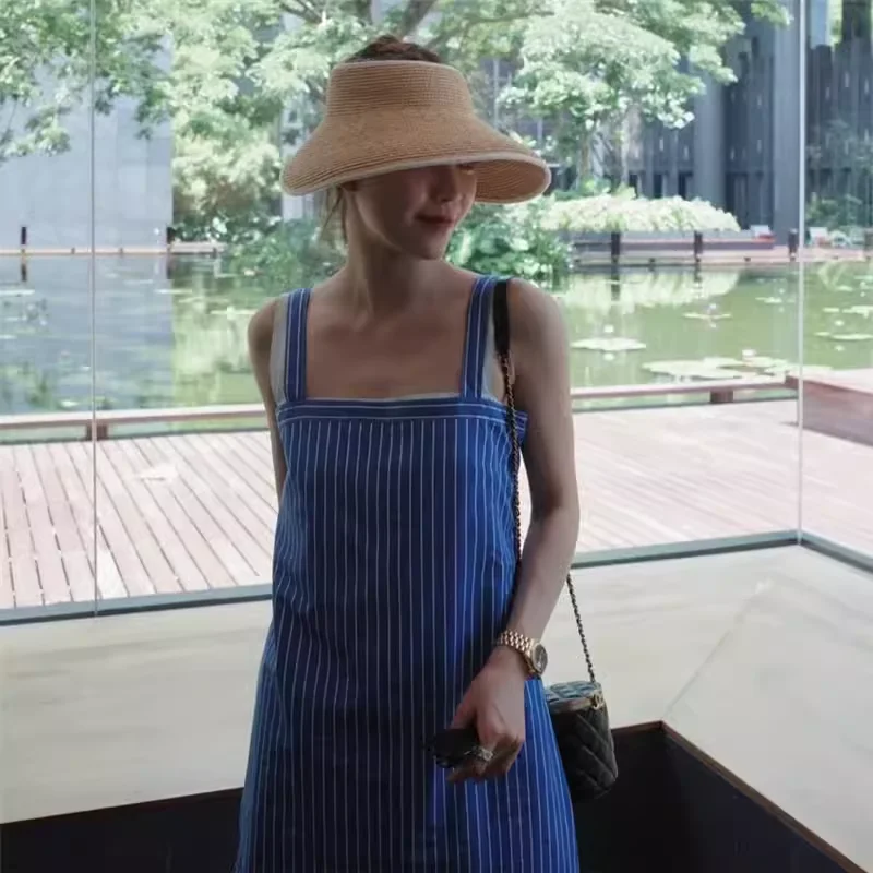 Summer Women's Foldable Sun Hat Large Brim UV Protection Empty Top Natural Raffia Straw Elegant Travel Hat Sunshade Cap