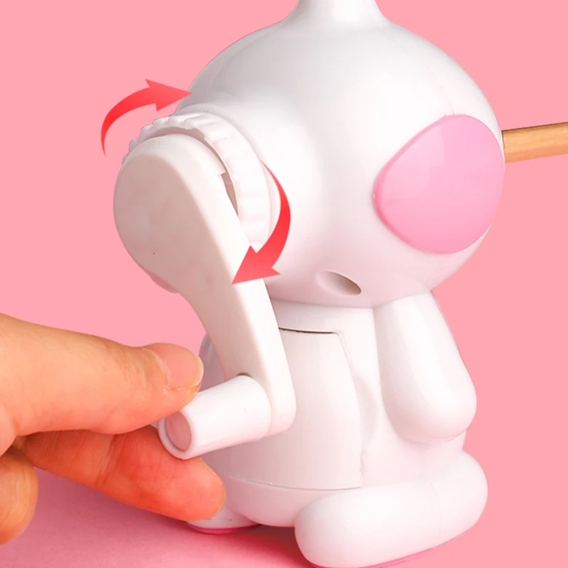 シングルホール手動鉛筆削りかわいい漫画動物形文房具学生女の子男の子