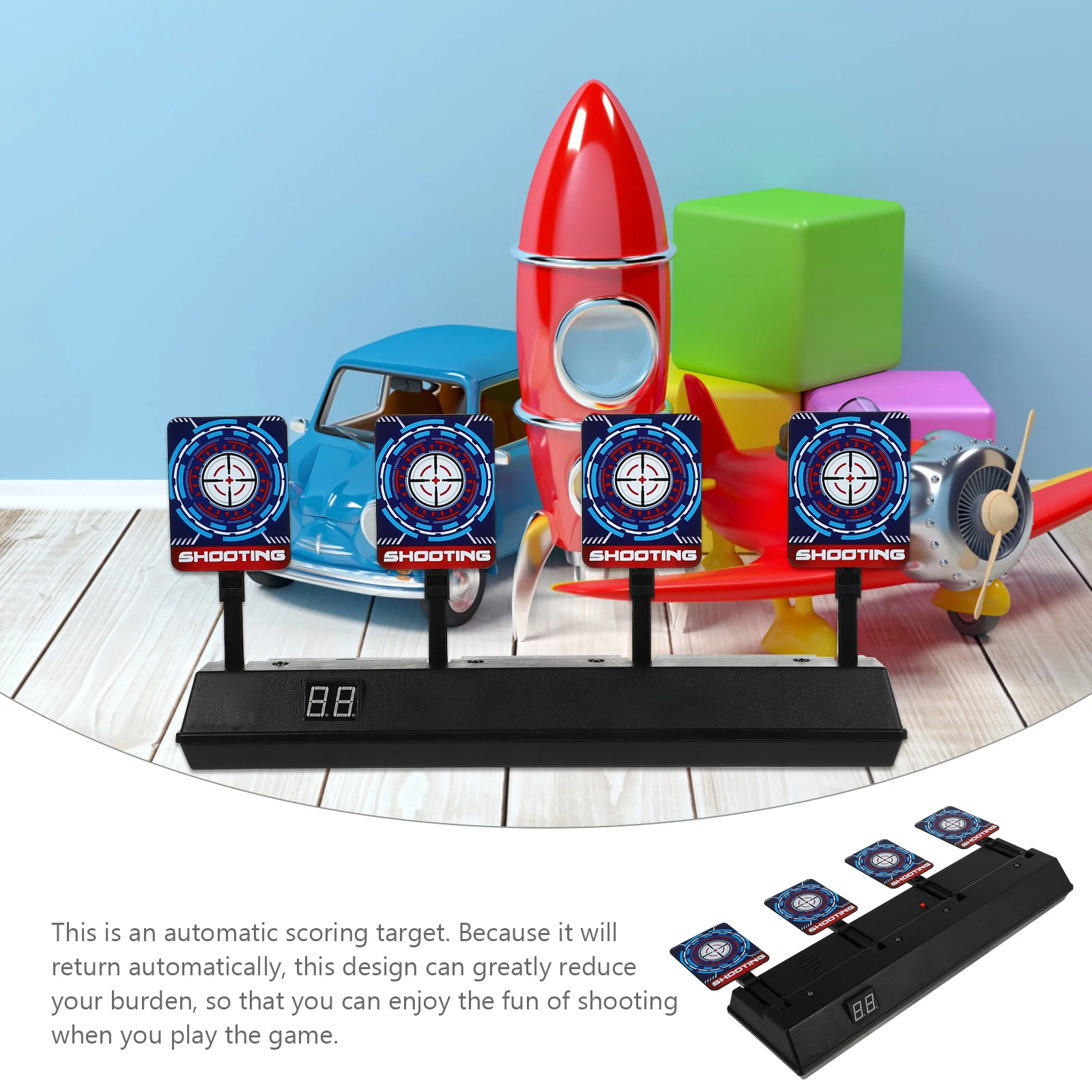 1 set 1 set Scoredoel Automatische terugkeer Hoge precisie voor spel Duurzame schiettraining Multiplayer