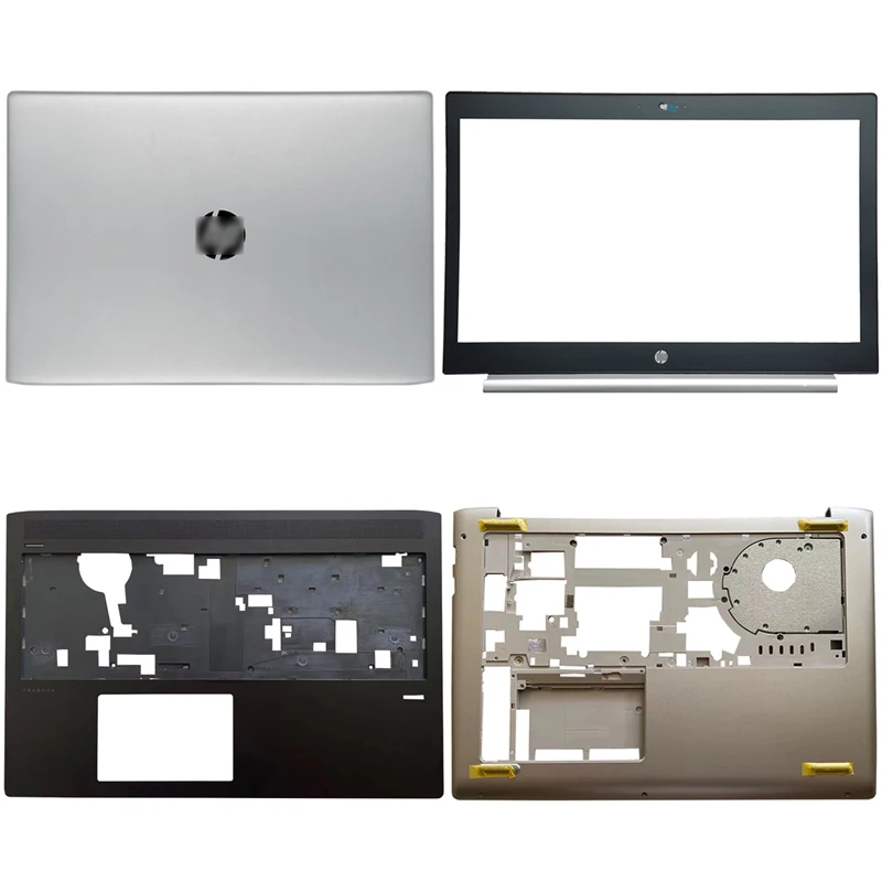 

New portable lcd back cover/front frame/palmrest/bottom case for hp probook 450 451 455 456 g5 top silver portable replace cover