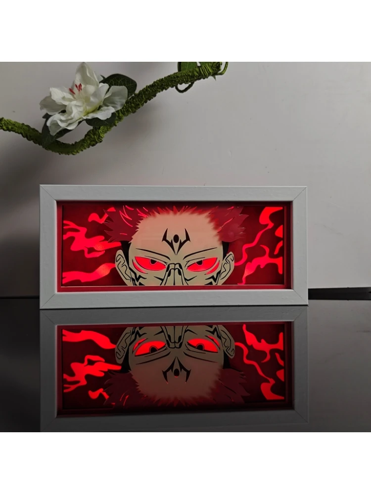 Lumière découpée en papier couleur série Anime, télécommande, sept couleurs changeantes, décoration de salle de fête, veilleuse