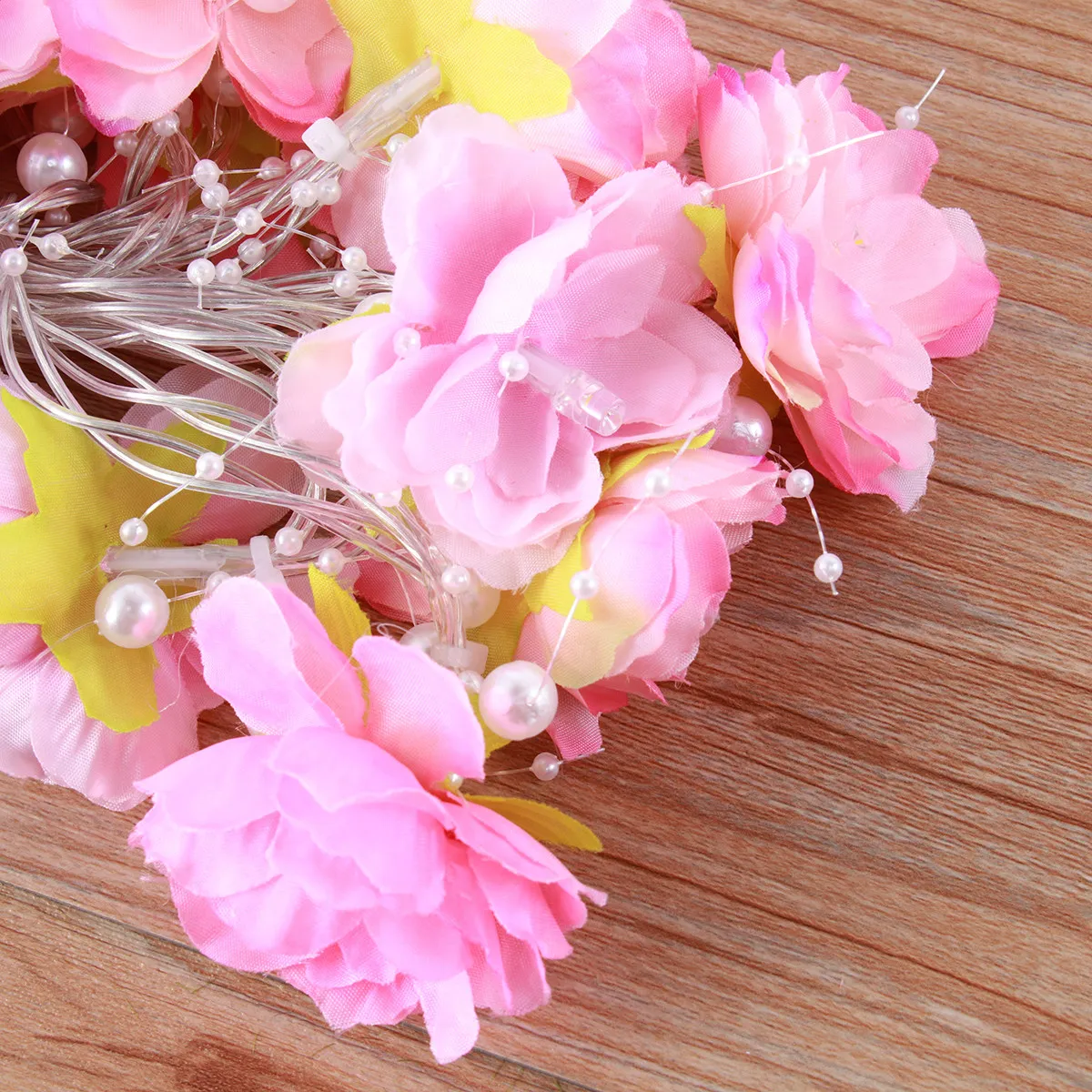 

Гирлянда из 20 светодиодных цветов, 2 м, для зеркала, спальни, стеклянной вазы, витрины, для использования внутри помещений