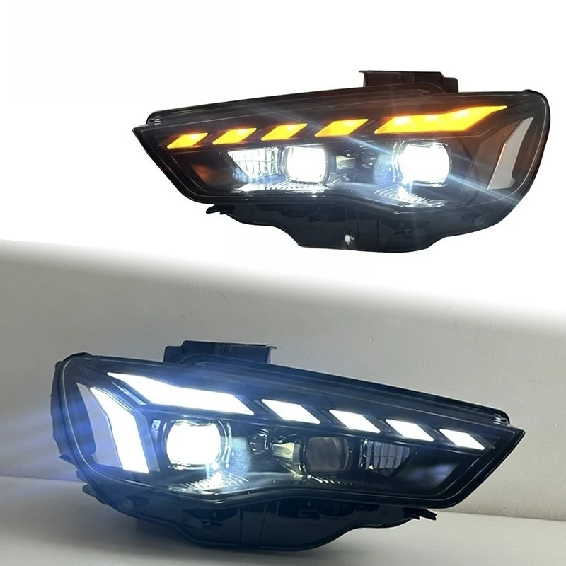 

Стильные фары для A3, 2013-2016, светодиодные фары A3 с линзой-проектором и ДХО, автозапчасти