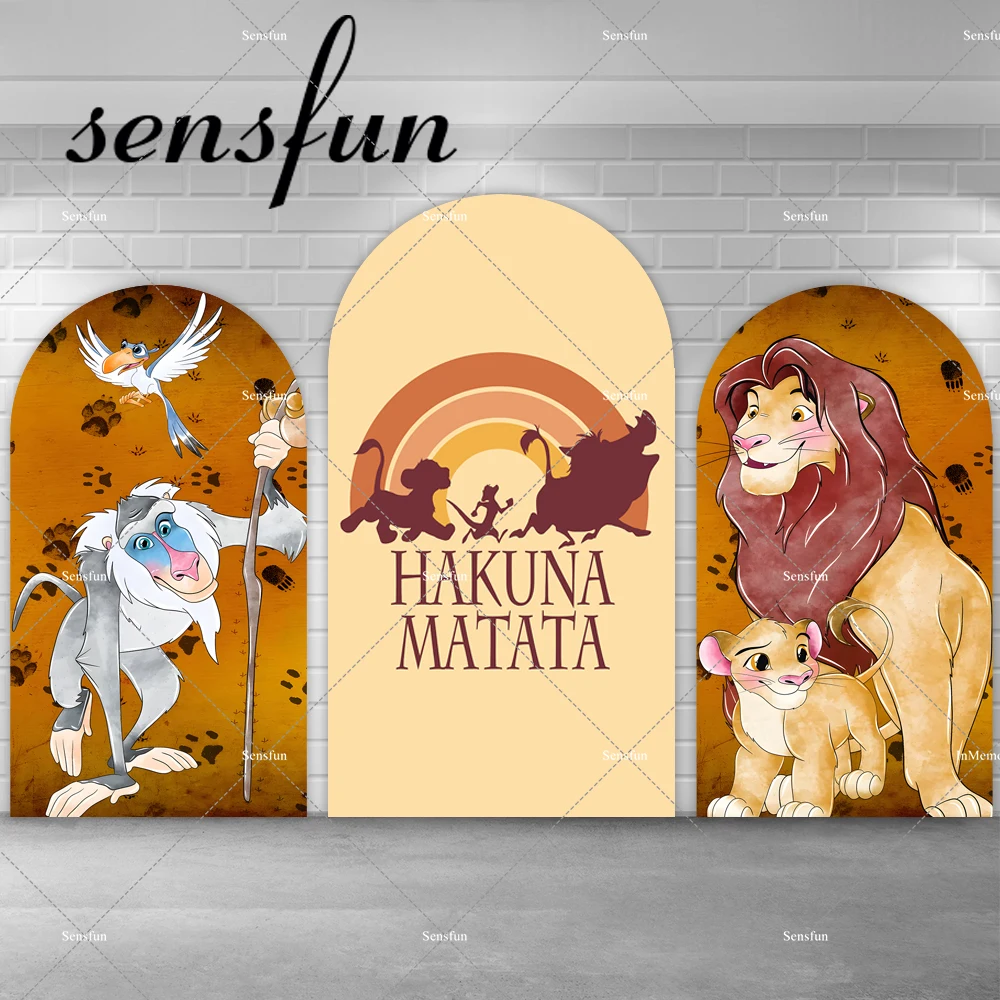 

Lion King Simba Theme Arch Backdrop Cover for Boys Safari Jungle Birthday Party Decoration Baby Shower Chiara Wall Backgrounds