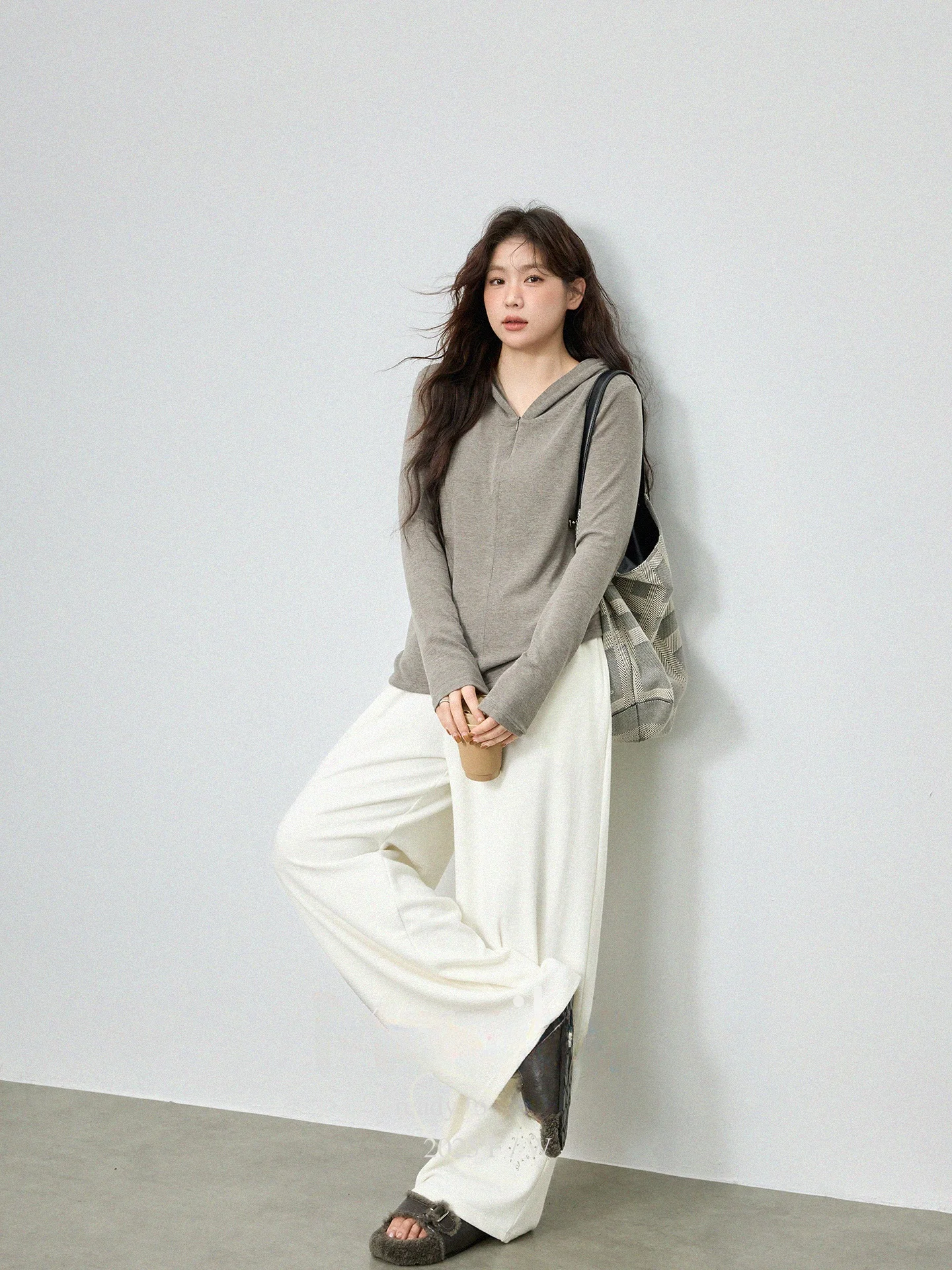 

Удобные брюки с высокой талией и эластичным поясом, мягкие повседневные брюки прямого кроя, большие размеры, женские, осенне-зимние, длинные.