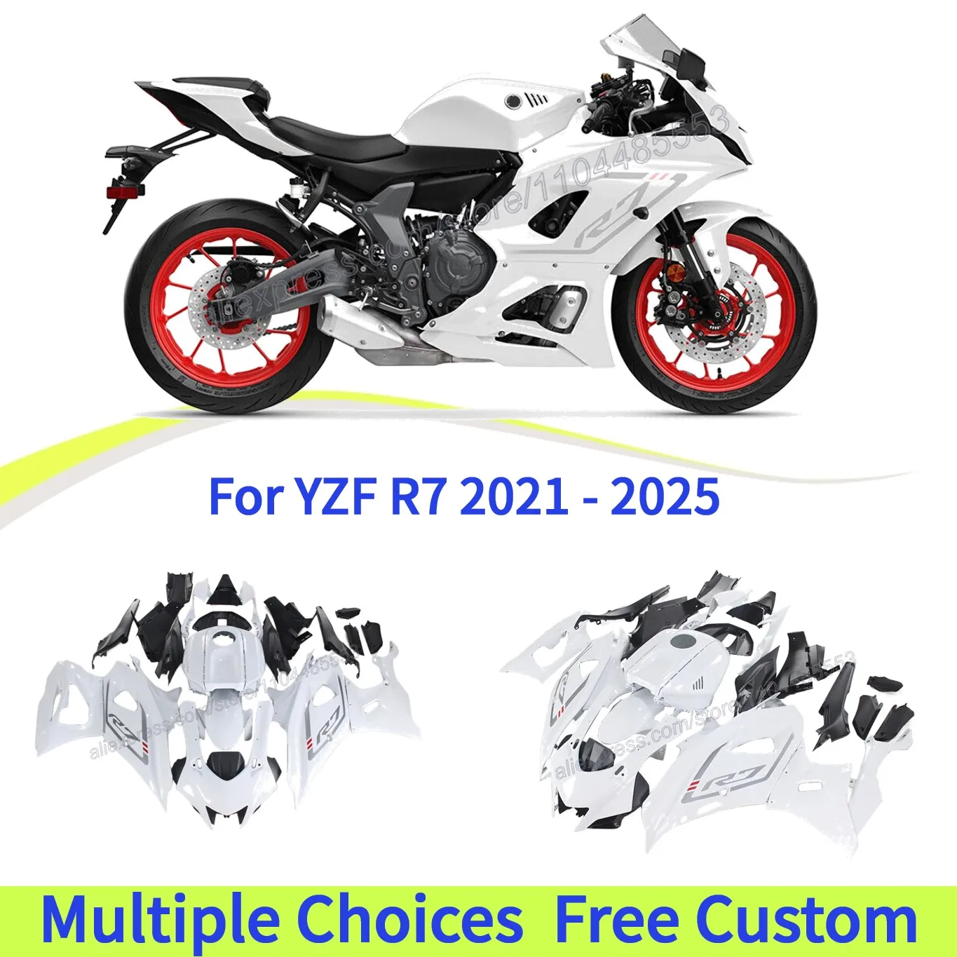 

Motorcycle Fairings Kit for YAMAHA YZF-R7 2021 2022 2023 2024 2025 YZFR7 YZF R7 21-25 ABS Injection Full set Fairings