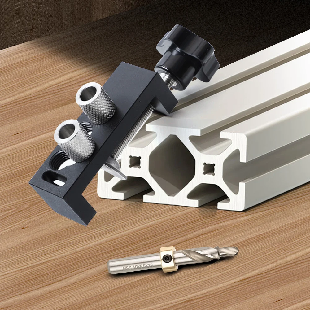 Punching Auxiliary Tool Aluminum Alloy Aluminum Profile Drill Guide Punch Locator Multi-Function Accurate Drilling Accessories