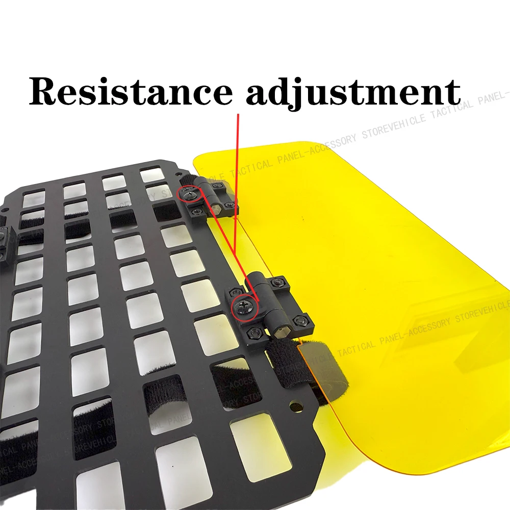 자동차 선바이저 몰리 패널 고강도 ABS 자외선 차단 선쉐이드 전술 수납함 지프 랭글러 포드 F-150 오프로드용