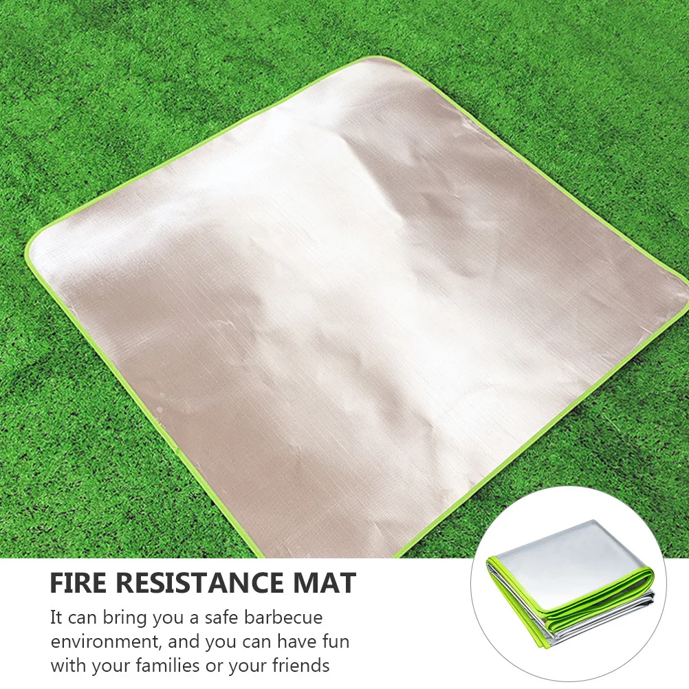 

1Pcs Heat-Proof Fire Resistance Mat Fireproof Pad Outdoor Bbq Insulation Blanket Foldable Lightweight Camping Mat