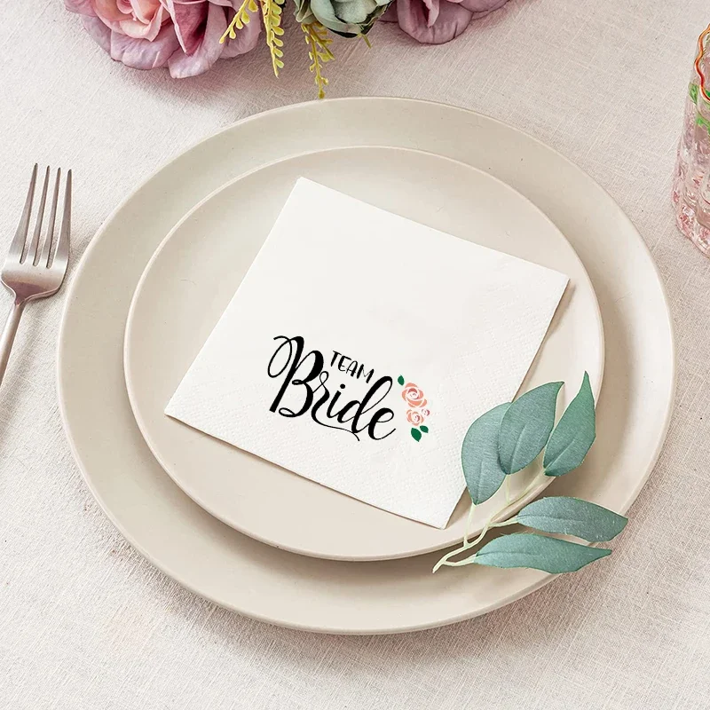 20pcs Team Bride Napkins Bachelorette Party Bridal Shower wedding bride to be brunch dinner party Table place setting decoration
