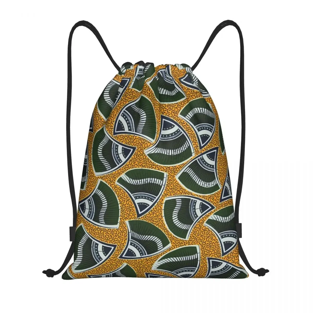 African Print Sports Drawstring Backpack Sport Fitness Travel Outdoor Sackpack Women And Men Large Capacity Gym Swim Beach Bags