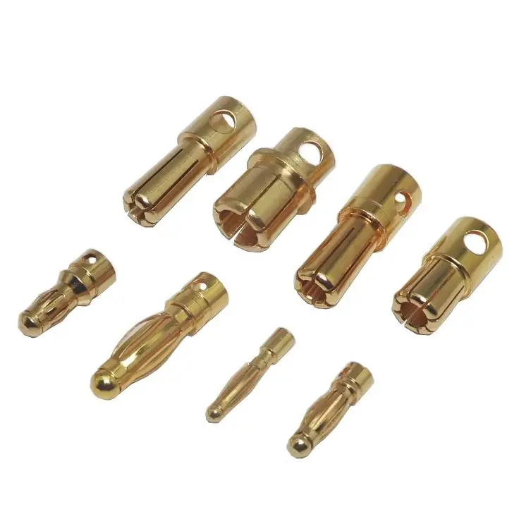 【1Set】Pure copper gold-plated banana plug 2.0/3.0/3.5/4.0/5.0/5.5/6.0/8.0mm for motor and ESC