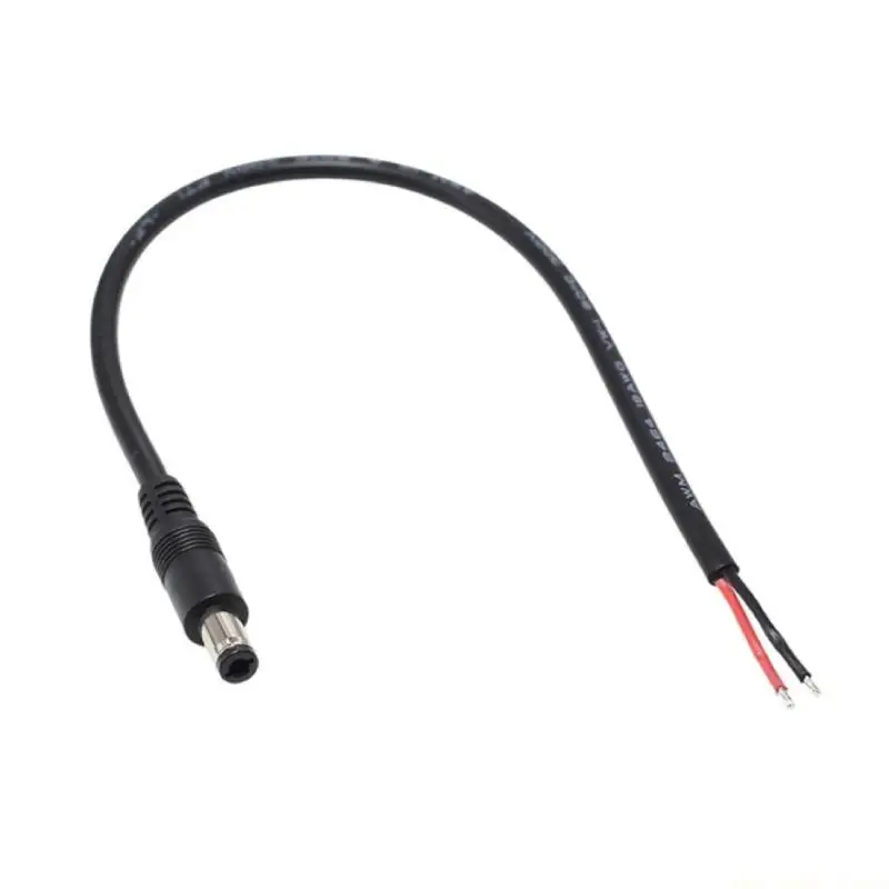 F62C Power Pigtail Cable, 2 Pin Plug Connector 6.3mmx3.0mm Male Plug to Bare Wire Open End Power Wire Supply Repair