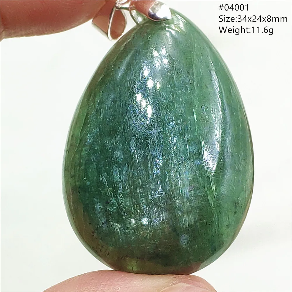 

Natural Green Kyanite Pendant Gemstone Cat Eye Bead Water Drop Women Men Rare Green Blue Kyanite Necklace Fashion Jewelry AAAAAA