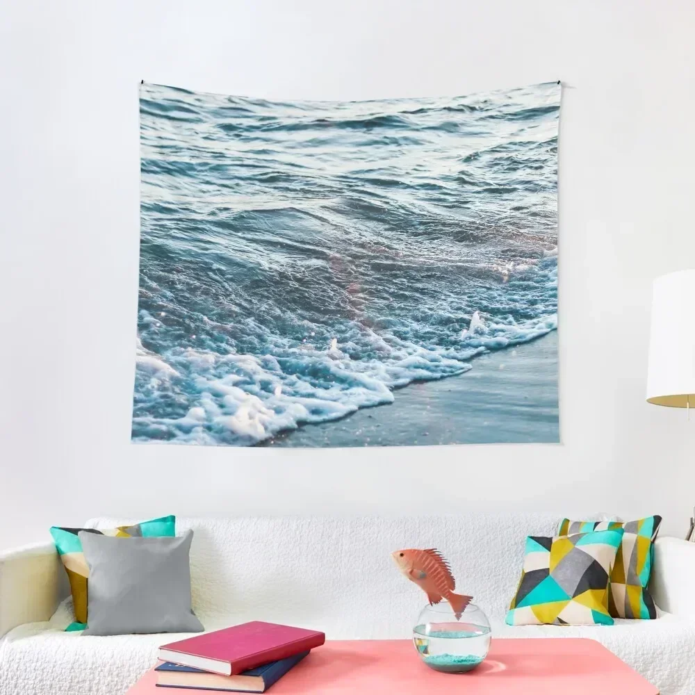 

Waves Crash on the Beach Tapestry Carpet Wall Aesthetic Home Decor Aesthetic Room Decor Korean Tapestry