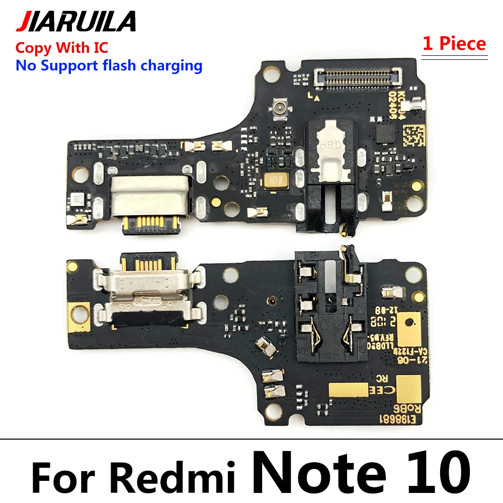 For Redmi Note 10 / Redmi Note 10S USB Charging Port Mic Microphone Connector Main Motherboard LCD Flex Cable Replacement Part