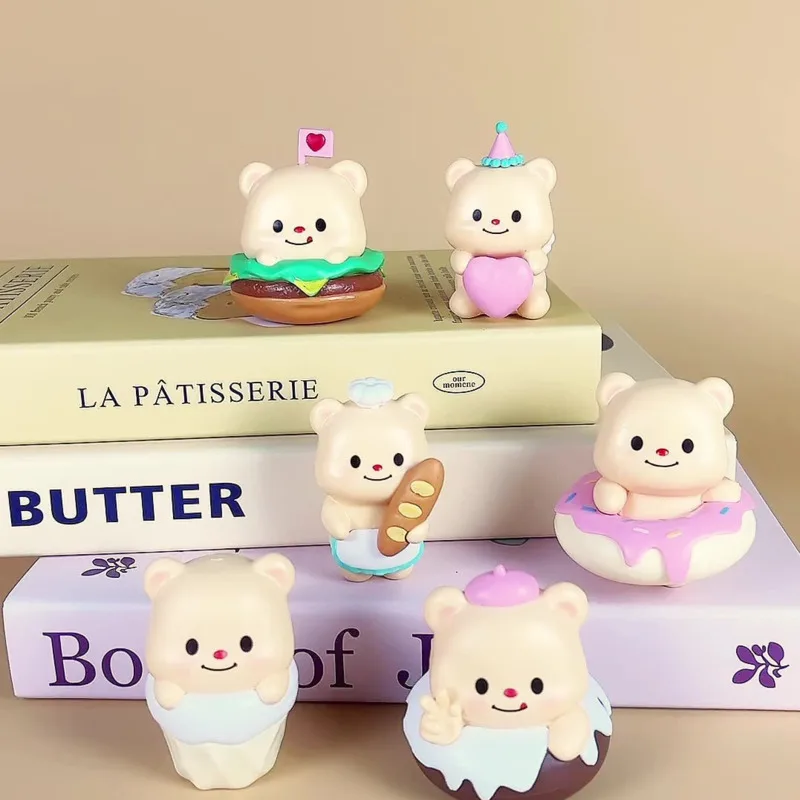 

Creamy Bear Blind Box Cute Collectible Toy For Girls Home Desktop Decoration Sweet Birthday Gift Present For Kids