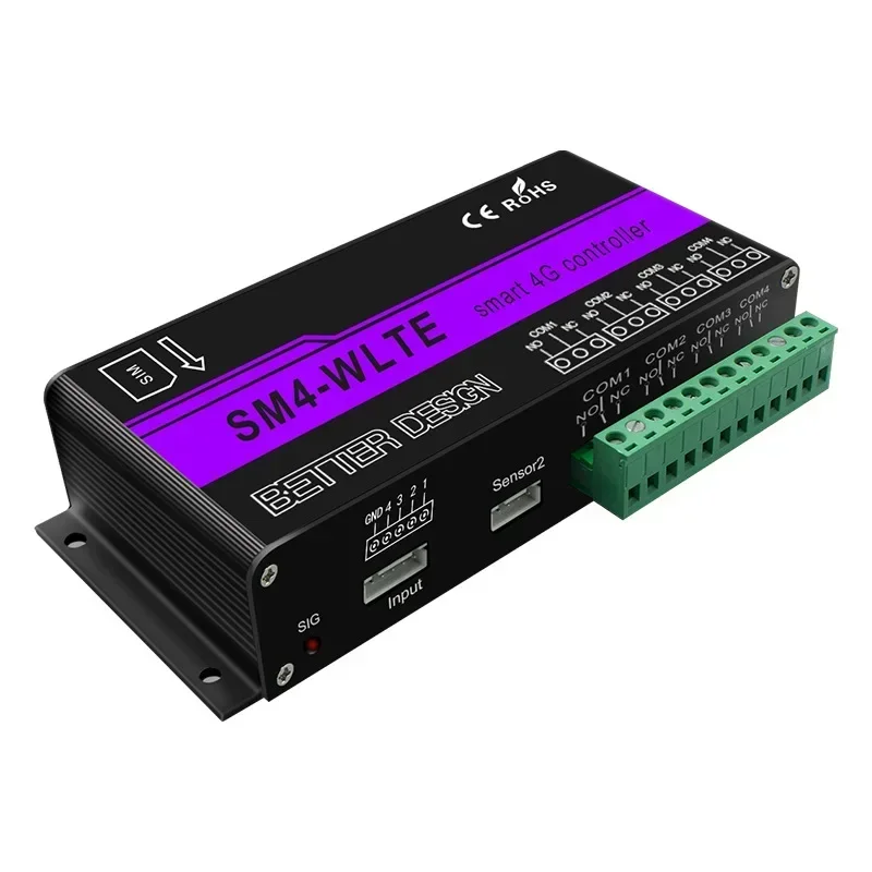 smart relay 4G Europe, South America, Australia, 4G four-way controller, APP remote control, WEB page, SMS text message