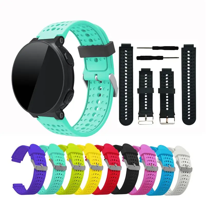 SCHIK For Garmin Forerunner 220/230/235/620/630/735XT Smart Watch Strap Soft Silicone Wrist Band For Garmin Forerunner 735XT