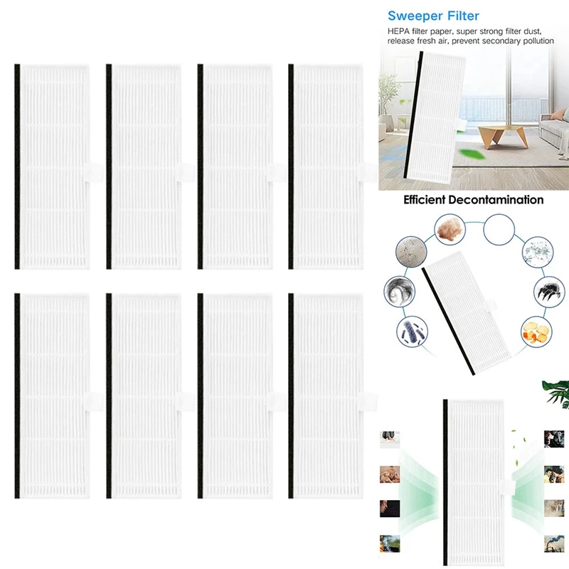 قطع غيار فلتر Hepa ، أبيض لمكنسة Vactidy Nimble T7 و T8 ، فلتر غبار قابل للغسل