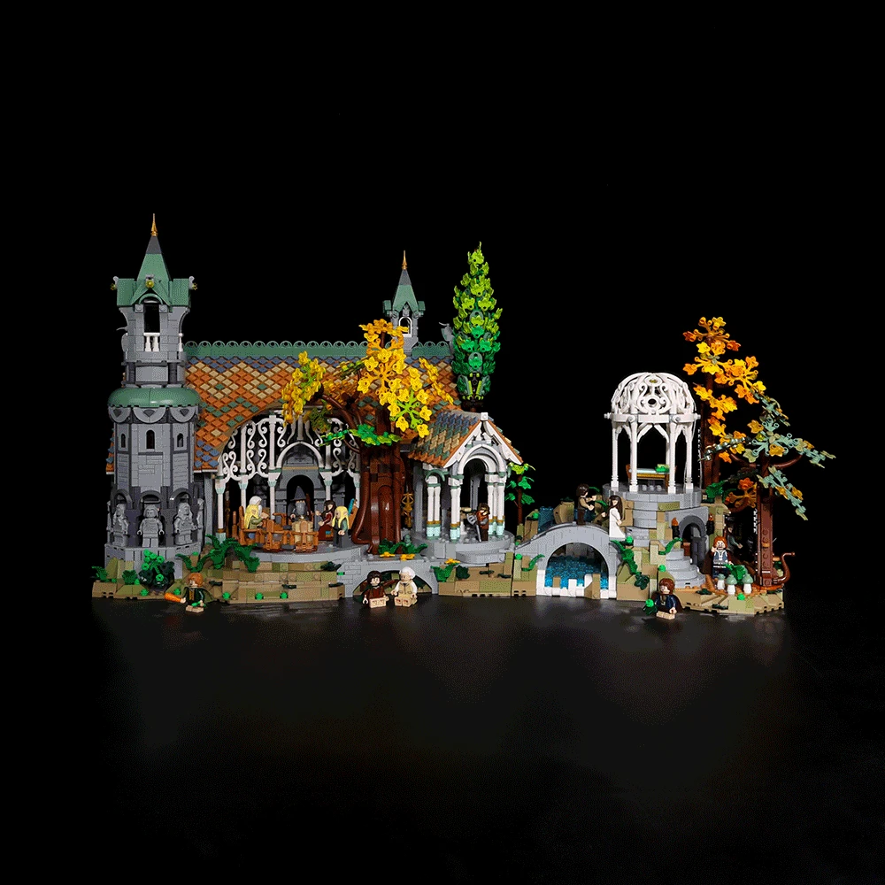 Kyglairng Led light kit for LEGO Rings Rivendell 10316 Creator Expert Remote Control Sound Version (only light kit included)