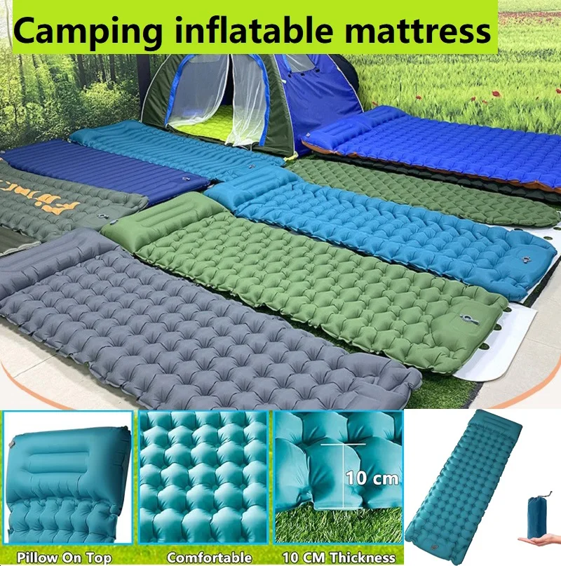 2 Meter nature hike waterproof camping inflatable mattress 4.6 High R-Value Ultralight Folding Beach Air Sleeping Pad