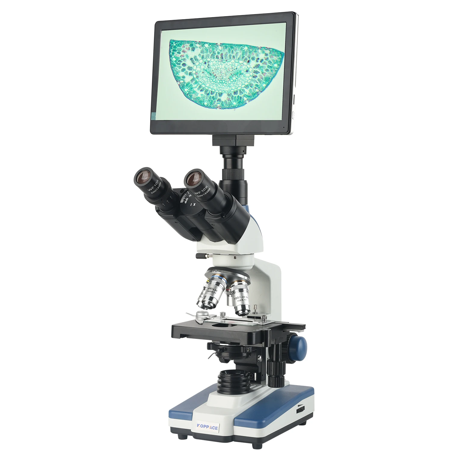 

KOPPACE 40X-2500X Electron Compound Lab Microscope 2 Million Pixels 9" HD Display