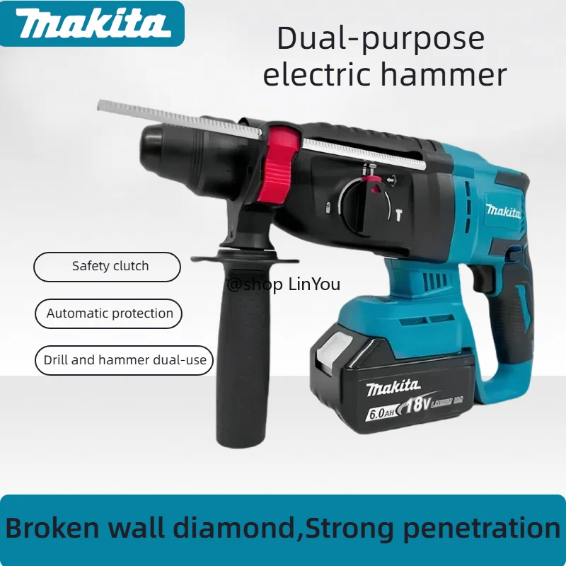 

Makita 26MM Cordless Hammer Brushless Electric Hammer 18V Lithium Battery Wireless Drills Makita 18v Power Tools ﻿Original