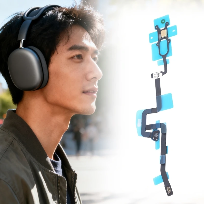 

Replacement Right Noise Canceling Microphone Ribbon Cable for Select Model Premium Wireless Headphone 896C