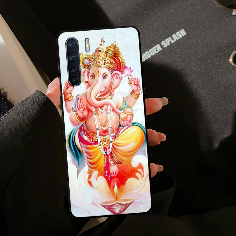 Ganesh Elephant God Case For OPPO A78 A98 A17 A77 A54 A74 A94 A15 A52 A72 A93 A16 A76 A96 A5 A9 A57S A53S Cover