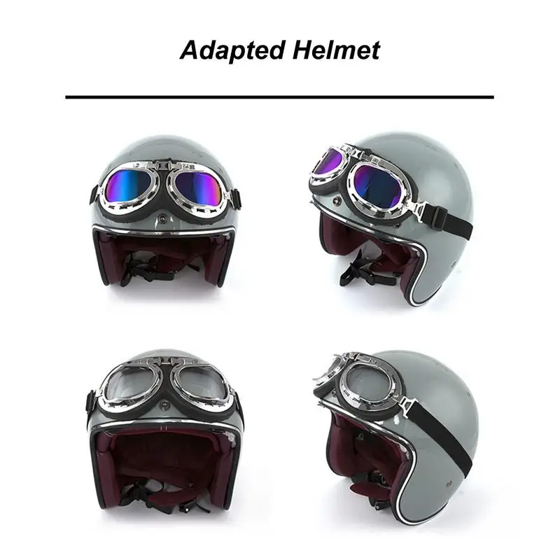 Motorcycle Goggles For Men Windproof Pilot Goggles For Motorcycle Riding Outdoor Eyewear With Adjustable Straps Dustproof Motorc