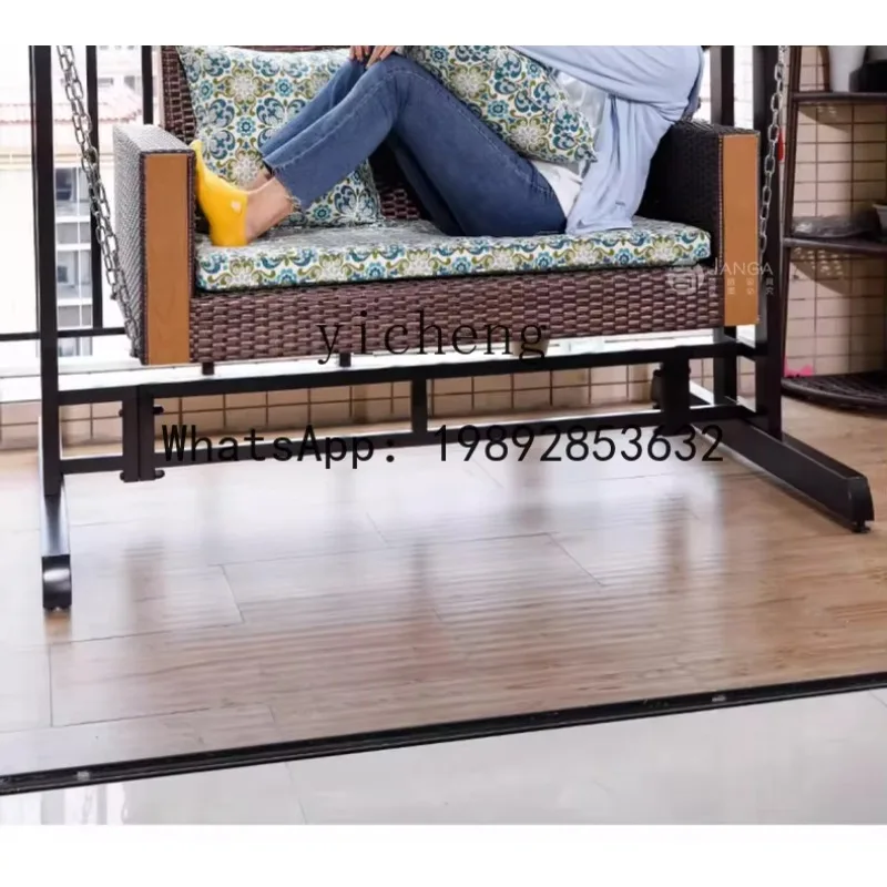 

X2 Garden Swing Rocking Chair Outdoor Garden Leisure Rattan Swing Chair Homestay Balcony Lazy Chair