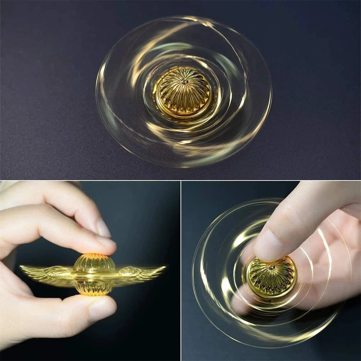 Golden Snitch Cupid Fidget Spinner with Angel Wings - Fun Anti-stress Toy for Kids