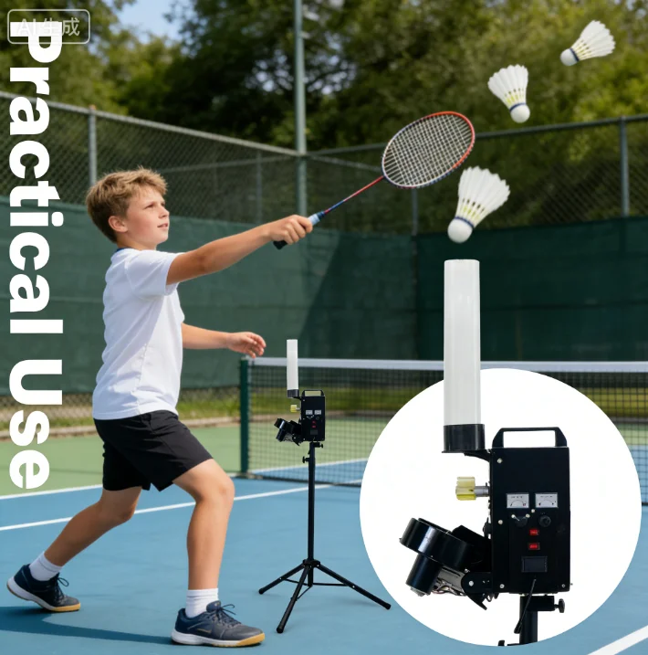 Badminton Tee Machine Does Not Card The Ball  Portable Teen  Intelligent Youth Training Electric No Brake  easy  to use