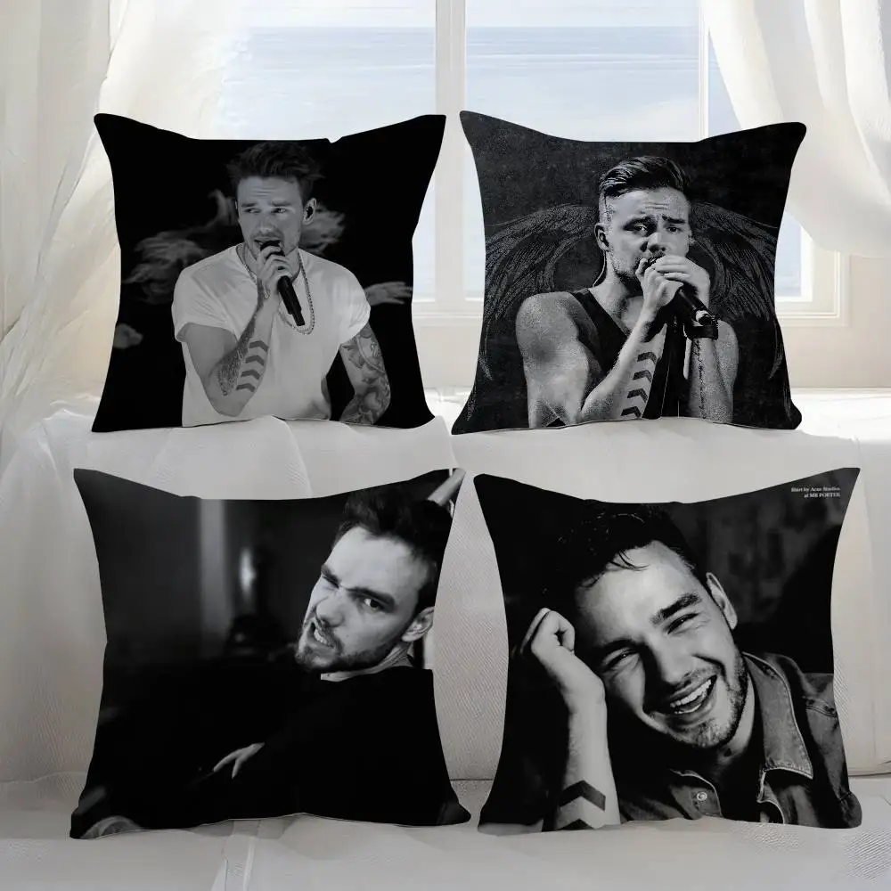 Pillow Case Singer L_Liam Payne Sofa Short Plush Double-sided HD Printing Room Home Office Gift Cushion Cover