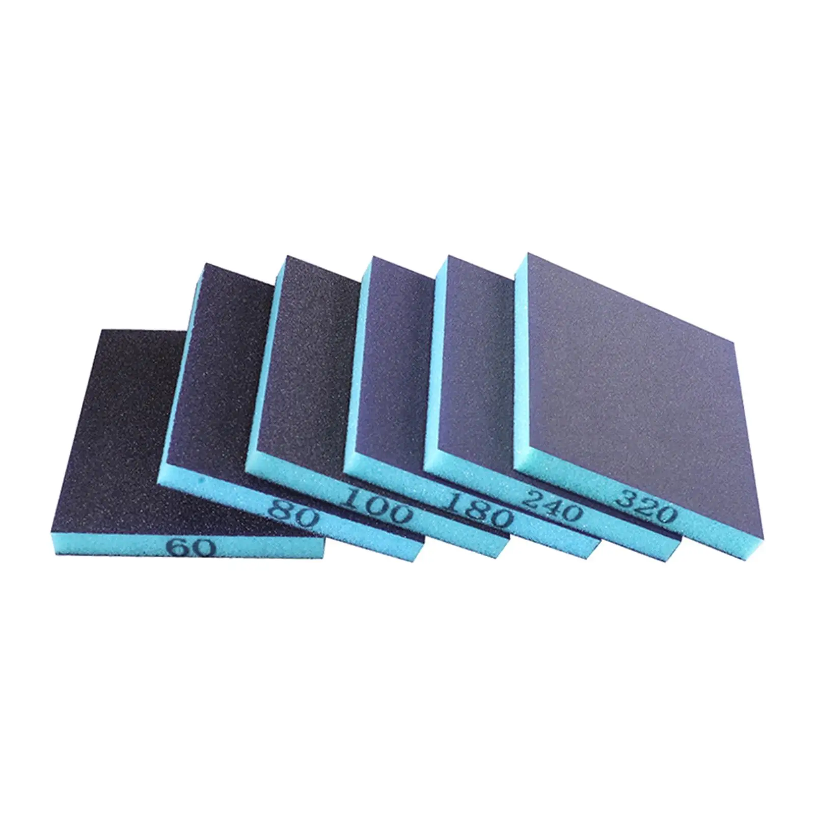 6 قطع DIY الإسفنج الرمل ورقة الإسفنج الرملي كتلة الخشب المعادن دورة اليد الرملي أدوات ل تجهيزات المطابخ الصدأ شحذ المعادن #2