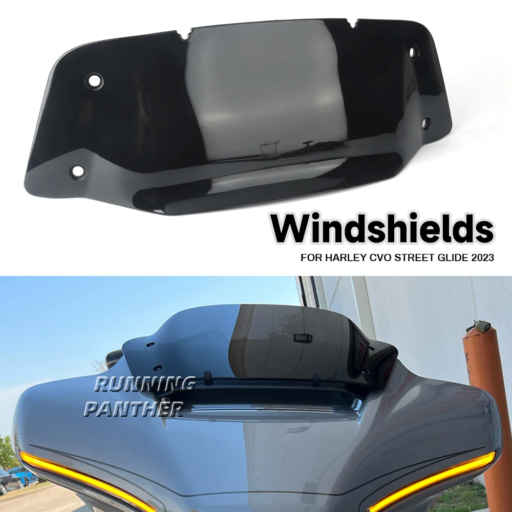 

NEW Motorcycle Accessories Street Sliding With 5-Inch Front Windshield For CVO Street Glide 2023 2024 FLHXSE Smoke Shield