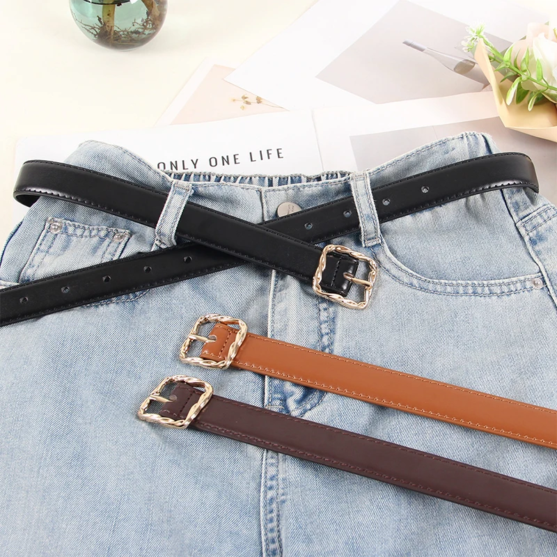 気質ゴールドポリシーバックル女性のベルト多用途デイリードレスジーンズ装飾調節可能な女性のベルト
