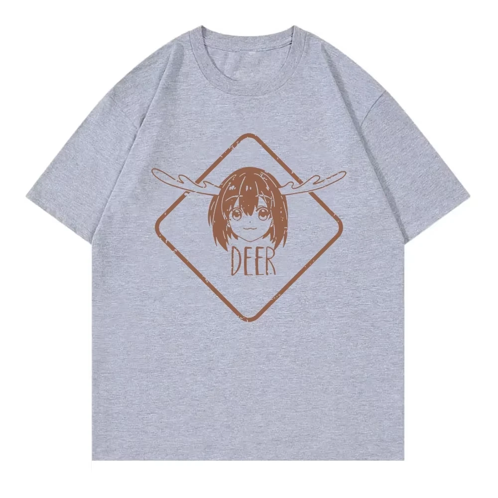 New Anime My Deer Friend Shikanoko Noko Nokotan T Shirt Harajuku T-Shirt Unisex Casual Short Sleeve Tops Graphic Vintage Clothes