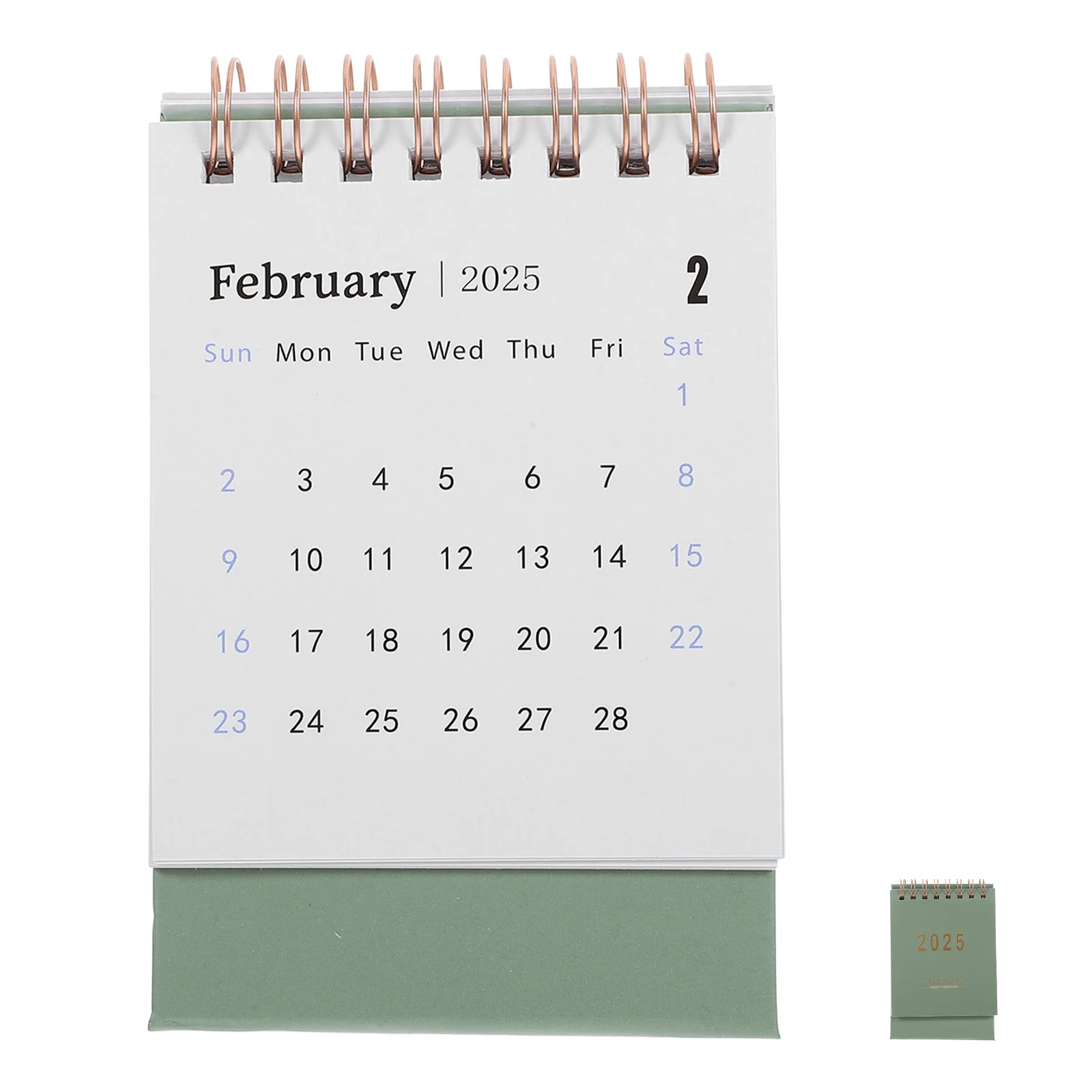 

2025 Desk Calendar Mini Office Supplies Pocket Calendars Stand Monthly Small Flip for Standing