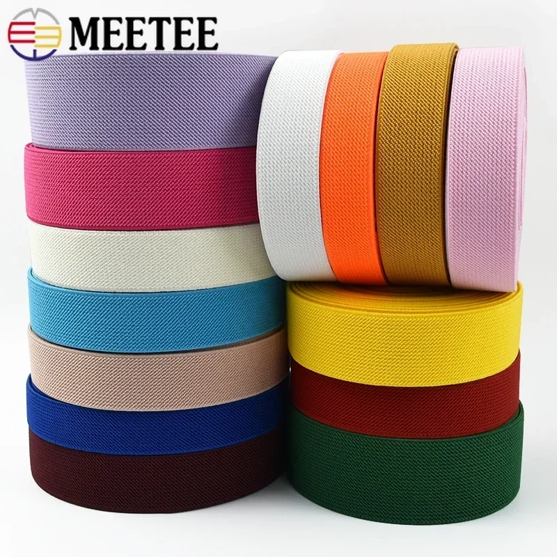 5M 10-60mm Sewing Elastic Bands for Underwear Rubber Webbing Tapes Belt Shoes Pants Ribbons DIY Garment Accessories