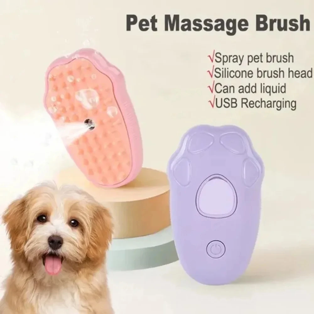 

Cat Steam Brush Pet Beauty Comb Dog Grooming Massage Comb Electric Spray Dogs Steamy Supplies Hair Removing Accessories