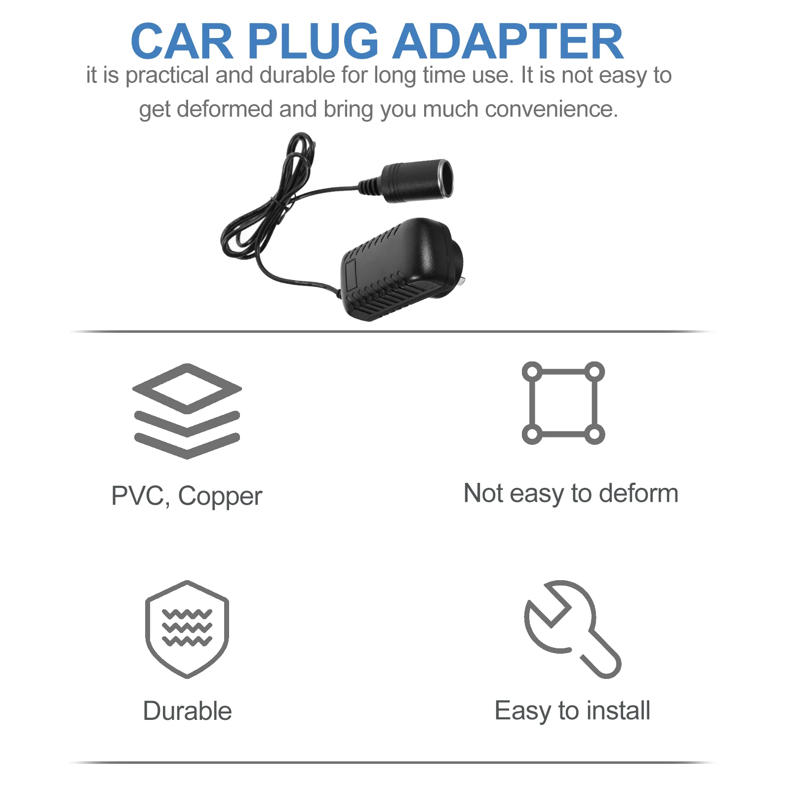 Power Converter Exquisite Workmanship Household Adapter Portable Cooler Car Plug Abs Auto Convenient