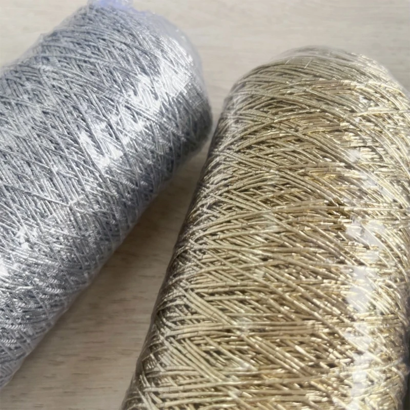 200G/Cuộn Kim Loại Móc Sợi Polyester Đan Sợi Cho Đan Dệt Dự Án Làm Túi Móc Khóa Mặt Dây Trang Sức Giọt