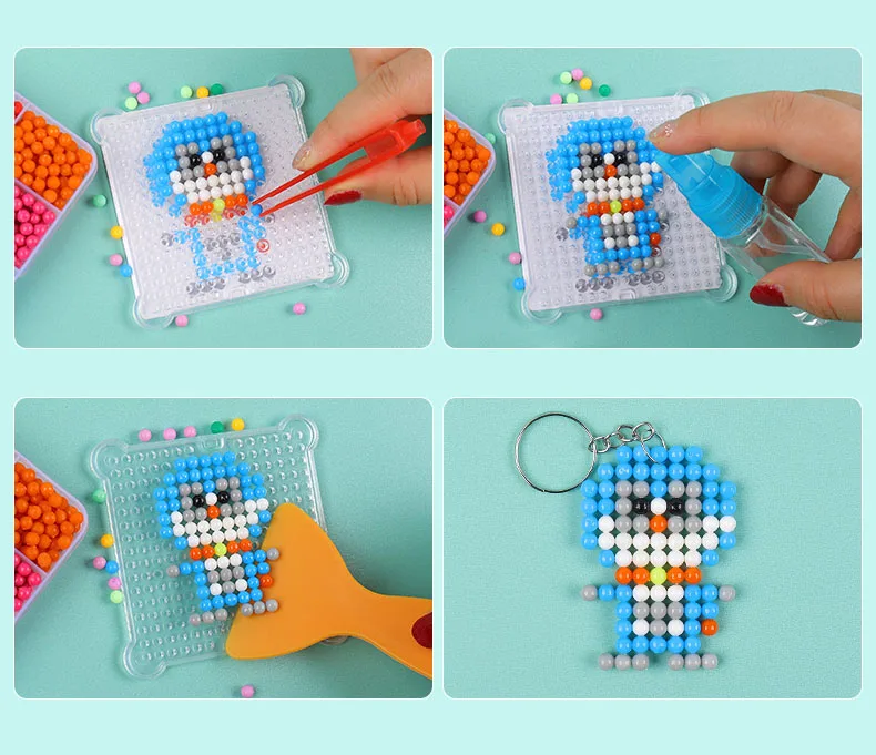 300Pcs 36 Colors Refill Packing 5mm Perlen Water Beads Non-Iron Fuse Magic Beads Educational Puzzles Pegboard for Children Toy