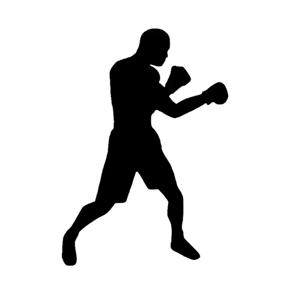 

Boxing Fighter Silhouette Vinyl Decal, Combat Sport Sticker for SUV Truck Car Motorcycle Laptop, Waterproof Auto Exterior Decor