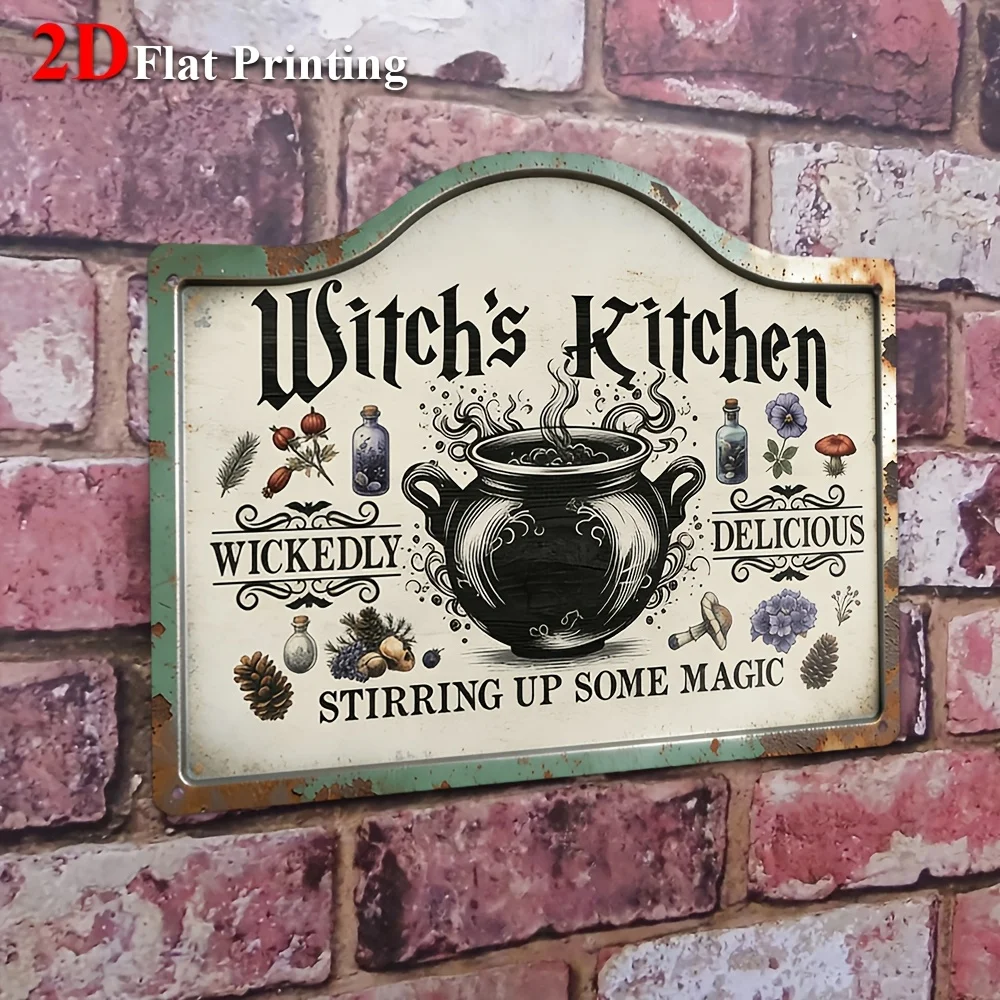 1pc, 2D Flat, Signs Metal Sheet Painting 