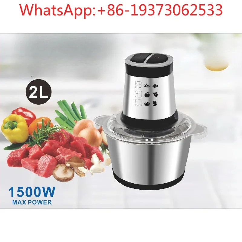 Multifunctional Household Meat Grinder Large Capacity Grinder Kitchen Stainless Steel Electric Supplementary Cooking Machine view 3