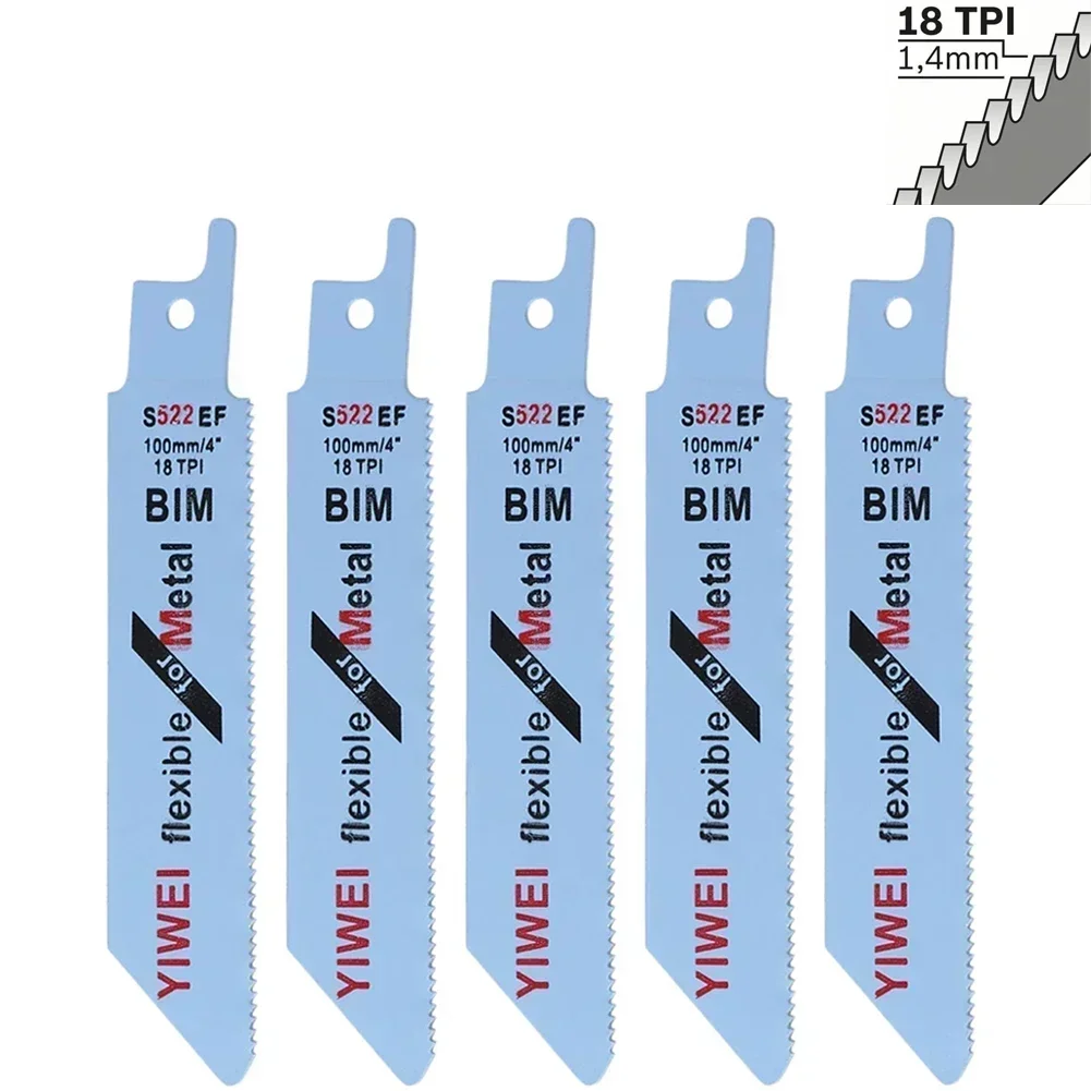 

Лезвие для сабельной пилы S522EF 100 мм HCS, лезвие для резки дерева, металла, пластика, ПВХ труб, электроинструменты, аксессуары, 5 шт.